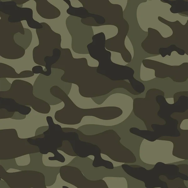 Военный Камуфляж Векторный Бесшовный Отпечаток Армейский Камуфляж Зеленый Одежды Печати — стоковый вектор