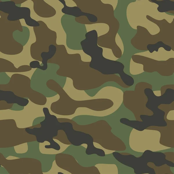 軍用カモフラージュ ベクターシームレスプリント 軍の服や印刷用迷彩 — ストックベクタ