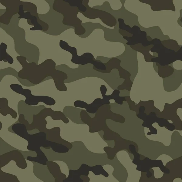 Camuffamento Verde Militare Stampa Vettoriale Senza Soluzione Continuità Camuffamento Militare — Vettoriale Stock