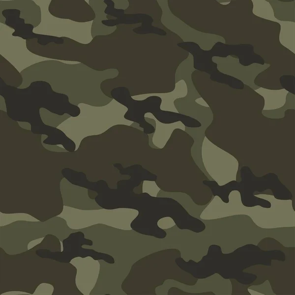 Military Camouflage Vector Seamless Print Army Green Camouflage Clothing Printing — Stock Vector