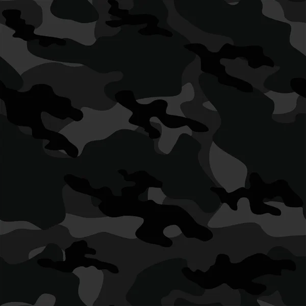 Dark Military Camouflage Vector Seamless Print Army Camouflage Clothing Printing — Stock Vector