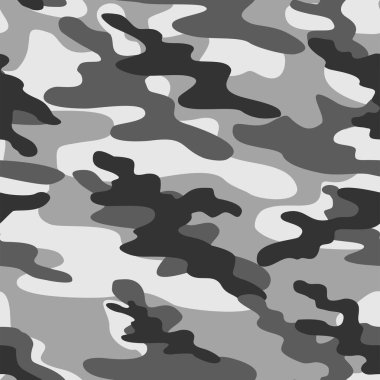 Ordu kamuflaj dokusu tekrar baskı vektör tekstil arka planı. gri