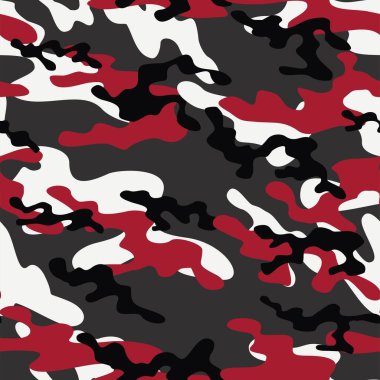Askeri kamuflaj. Vektörsüz iz. Ordu kamuflajı kıyafet veya kırmızı baskı için