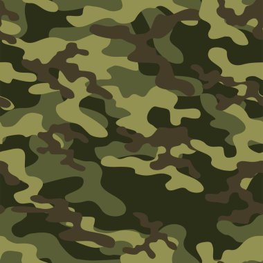 Askeri yeşil kamuflaj. Vektörsüz iz. Ordu giysi veya baskı için kamuflaj