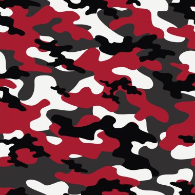 kırmızı ordu kamuflaj dokusu tekrar baskı vektörü tekstil arkaplanı.