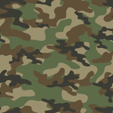 Askeri kamuflaj. Vektörsüz iz. Ordu yeşil kıyafet veya baskı için kamuflaj