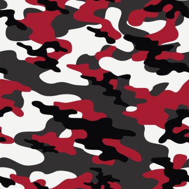 Askeri kamuflaj. Vektörsüz iz. Ordu kamuflajı kıyafet veya kırmızı baskı için