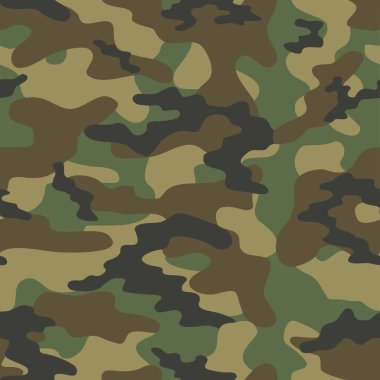 Askeri kamuflaj. Vektörsüz iz. Ordu yeşil kıyafet veya baskı için kamuflaj