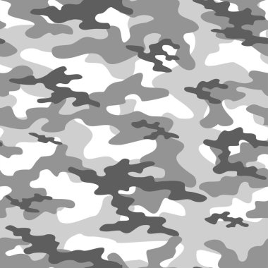 Askeri gri kamuflaj. Vektörsüz iz. Ordu giysi veya baskı için kamuflaj