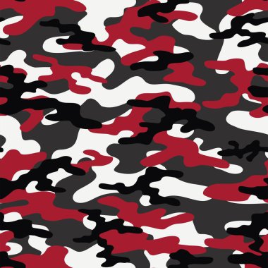 Kırmızı askeri kamuflaj. Vektörsüz iz. Ordu giysi veya baskı için kamuflaj