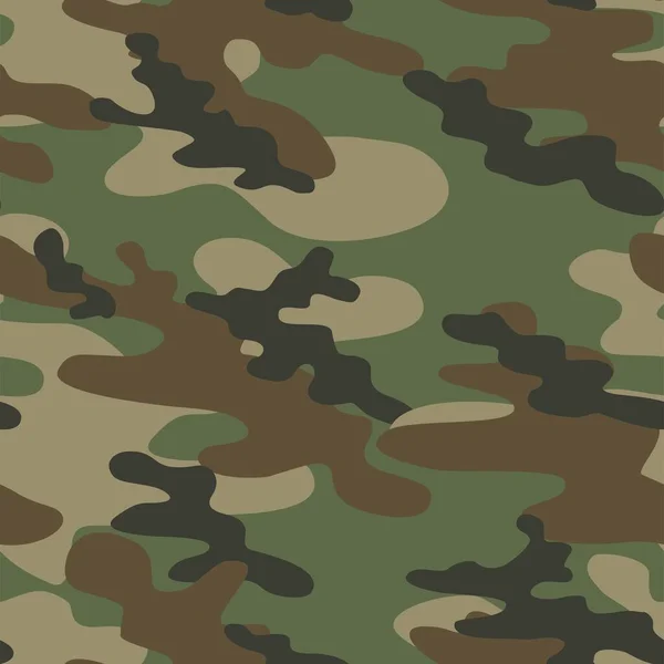 Army Camo Texture Verde Ripetere Stampa Vettoriale Sfondo Tessile — Vettoriale Stock