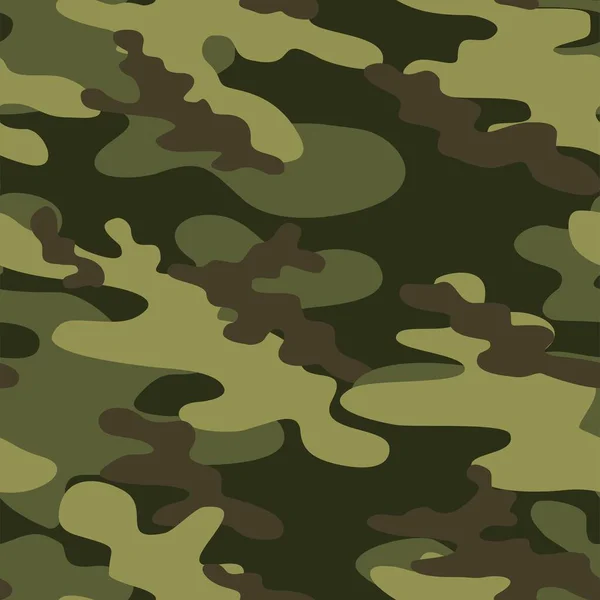 陆军迷彩纹理重复打印绿色矢量纺织品背景 — 图库矢量图片