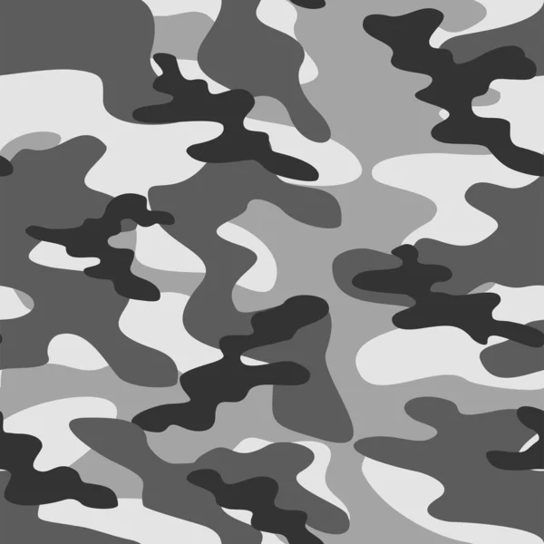 Gris Ejército Camuflaje Textura Repetir Impresión Vector Textil Fondo — Vector de stock