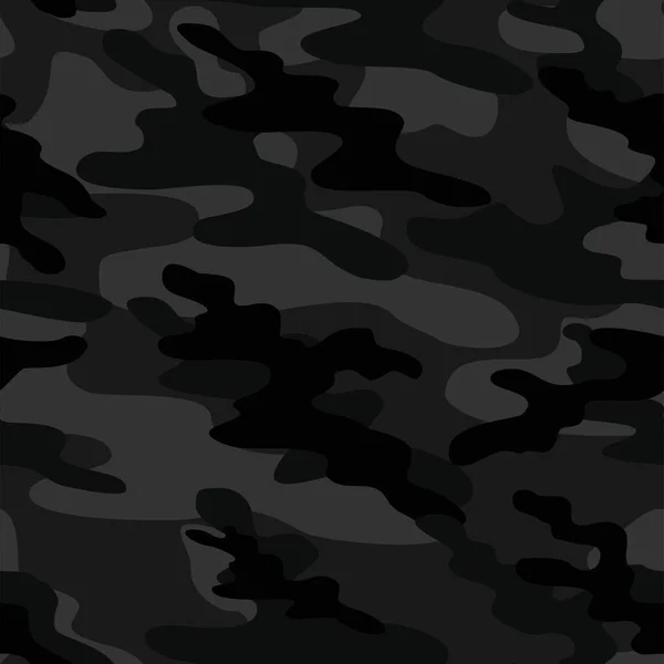 Scuro Esercito Camo Texture Ripetere Stampa Vettore Tessile Sfondo — Vettoriale Stock