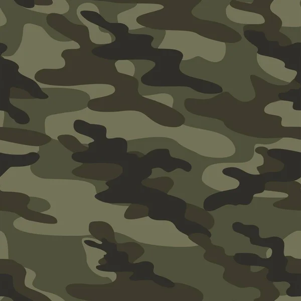 Armée Camouflage Texture Répéter Vert Impression Vectoriel Textile Fond — Image vectorielle