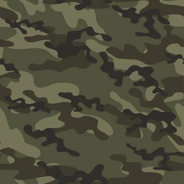 Vojenská Kamufláž Vektorově Hladký Zelený Tisk Armádní Kamufláž Oblečení Nebo — Stockový vektor