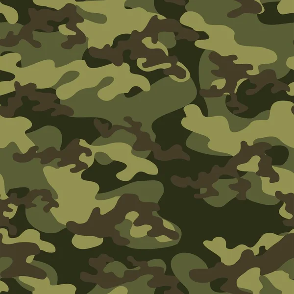 绿色军事伪装 矢量无缝打印 服装或印刷用军用伪装 — 图库矢量图片