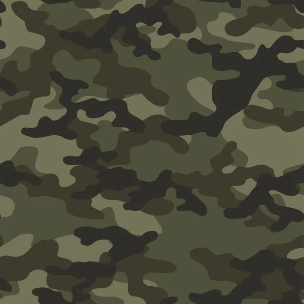 Army Camo Texture Repeat Print Green Vector Textile Background — Stock Vector