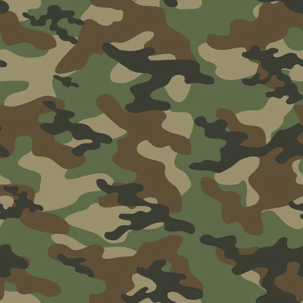 Armée Camouflage Texture Répéter Impression Vectoriel Textile Fond — Image vectorielle