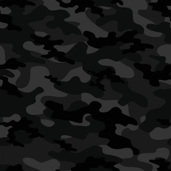 Scuro Esercito Camo Texture Ripetere Stampa Vettore Tessile Sfondo — Vettoriale Stock