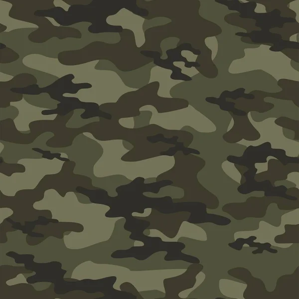 Military Camouflage Vector Seamless Print Army Camouflage Clothing Printing — Stock Vector