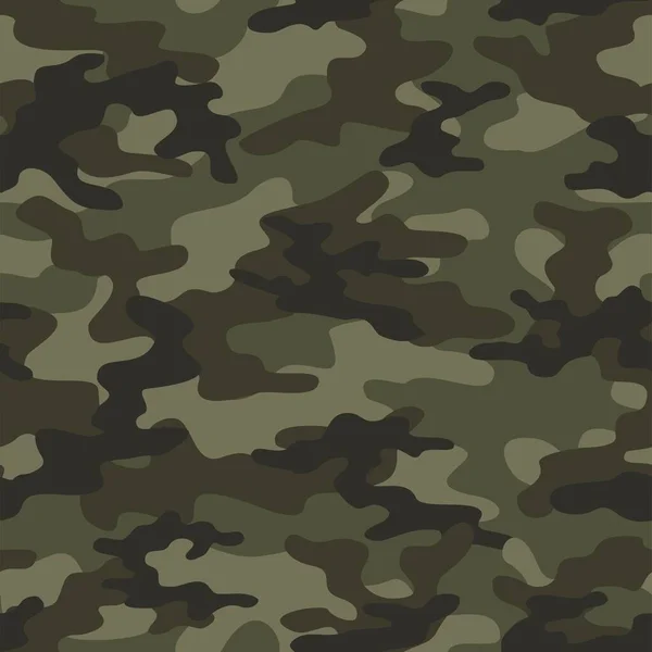 Военный Камуфляж Векторный Зеленый Бесшовный Отпечаток Армейский Камуфляж Одежды Печати — стоковый вектор