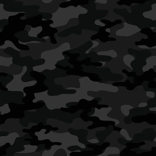 Military Camouflage Vector Seamless Print Army Camouflage Clothing Printing Dark — Stock Vector