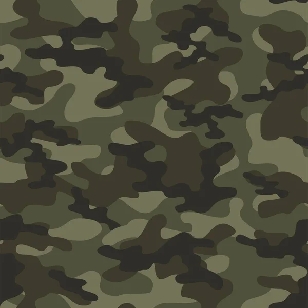 Военный Камуфляж Векторный Бесшовный Отпечаток Армейский Камуфляж Зеленый Одежды Печати — стоковый вектор