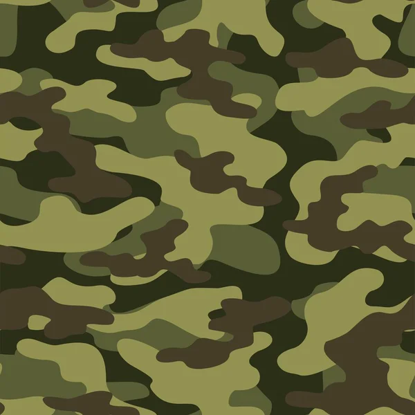 Camuflaje Militar Vector Impresión Sin Costura Camuflaje Verde Del Ejército — Vector de stock