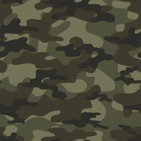 Military Camouflage Vector Seamless Print Army Camouflage Clothing Printing — Stock Vector