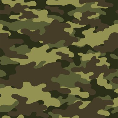  Askeri kamuflaj. Vektörsüz iz. Ordu kamuflajı kıyafet veya baskı için yeşil
