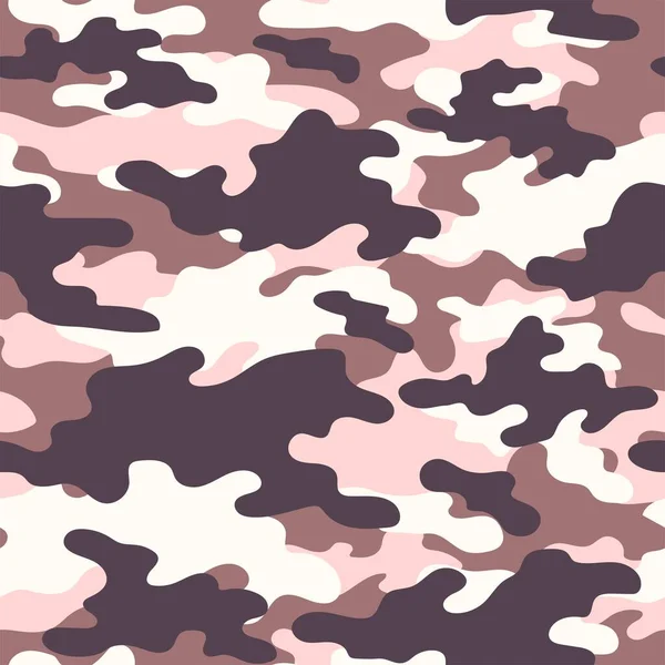 Camuflaje Militar Vector Impresión Sin Costura Camuflaje Rosa Del Ejército — Vector de stock