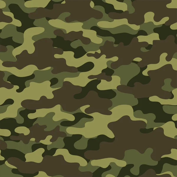 Camouflage Militaire Impression Vectorielle Transparente Camouflage Vert Armée Pour Vêtements — Image vectorielle