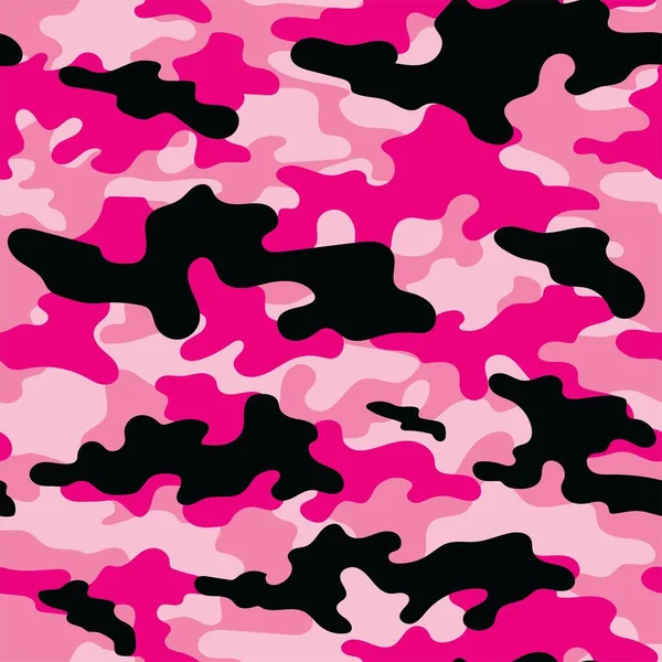 Camouflage Militaire Rose Impression Vectorielle Transparente Camouflage Militaire Pour Vêtements — Image vectorielle