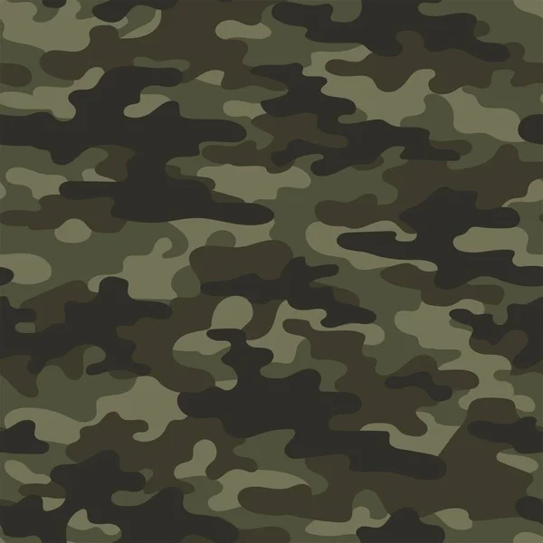 Militärische Tarnung Vektor Nahtlosen Druck Armeetarnung Für Bekleidung Oder Druck — Stockvektor
