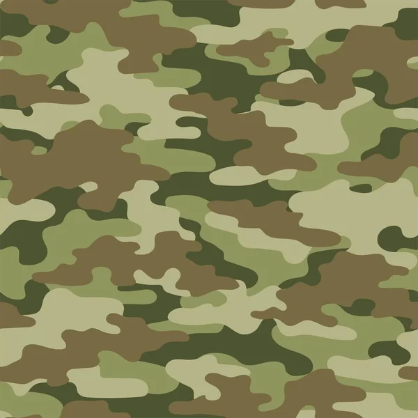 Military Camouflage Vector Seamless Green Print Army Camouflage Clothing Printing — Stock Vector