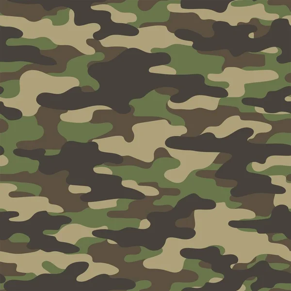 Kıyafetler Kumaş Izleri Için Askeri Kusursuz Vektör Yeşil Desenli Kamuflaj — Stok Vektör