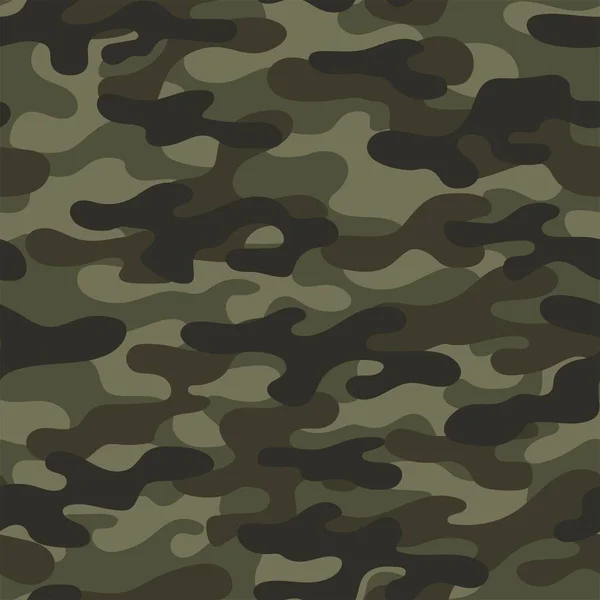 Camouflage Militär Nahtlose Vektormuster Für Kleidung Stoffdrucke Modern — Stockvektor