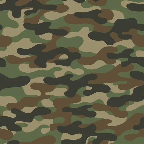 Vert Camouflage Militaire Motif Vectoriel Sans Couture Pour Les Vêtements — Image vectorielle