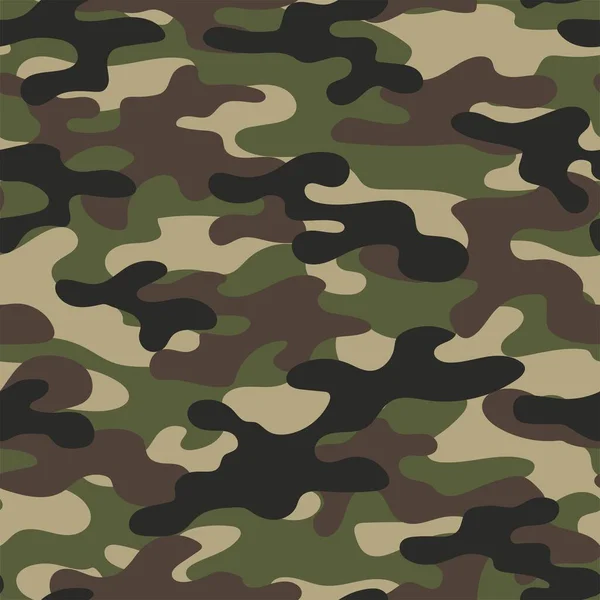 Texture Camouflage Vert Militaire Abstraite Pour Impression Fond Forestier Vecteur — Image vectorielle