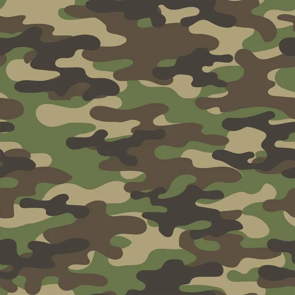 Texture Camouflage Militaire Abstraite Sans Couture Verte Pour Impression Fond — Image vectorielle
