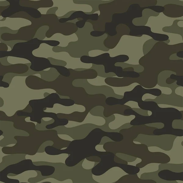 Textura Verde Camuflada Militar Sem Costura Abstrata Para Impressão Fundo — Vetor de Stock
