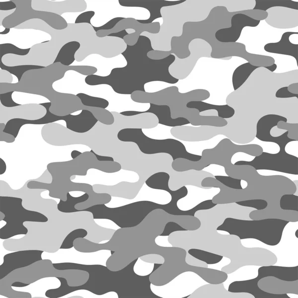 灰色摘要无缝军事迷彩纹理印刷 森林背景 — 图库矢量图片