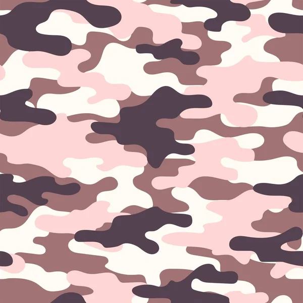 Abstract Camouflage Seamless Pattern Textiles Army Pink Background Modern Design — Stock Vector