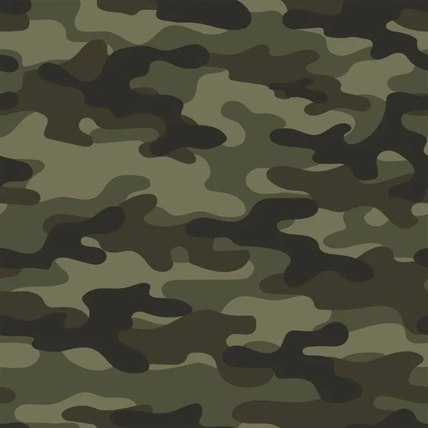 Abstrakt Kamouflage Sömlöst Mönster Grönt För Textilier Arméns Bakgrund Modern — Stock vektor