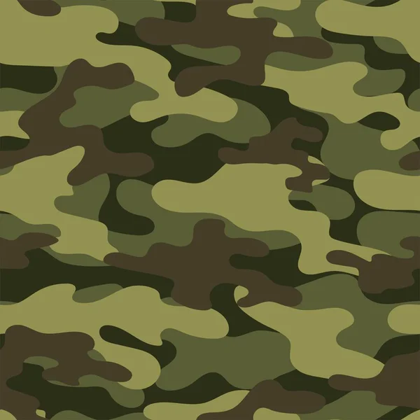 Abstract Camouflage Naadloos Patroon Voor Textiel Legergroene Achtergrond Modern Design — Stockvector