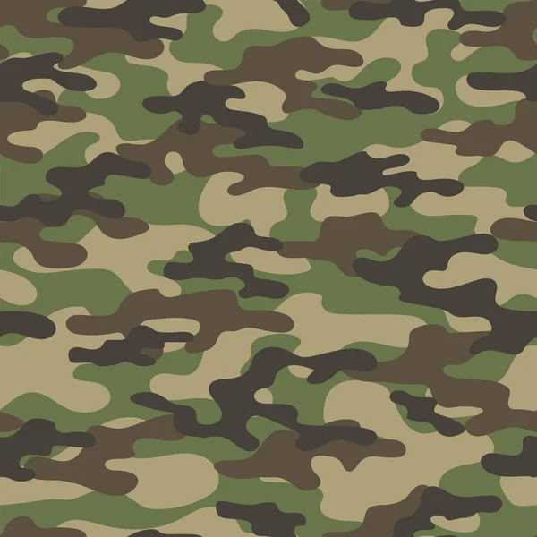 纺织品绿色迷彩无缝图案 陆军背景 现代设计 — 图库矢量图片