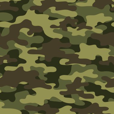 Parmak izi için soyut, kusursuz askeri kamuflaj dokusu. Orman geçmişi. Vektör