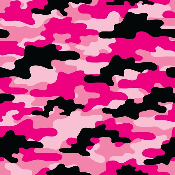 Rosa Abstracto Sin Costuras Textura Camuflaje Militar Para Imprimir Fondo — Vector de stock