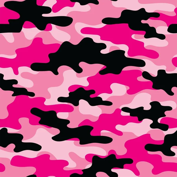 Texture Camouflage Militaire Rose Abstrait Sans Couture Pour Impression Fond — Image vectorielle